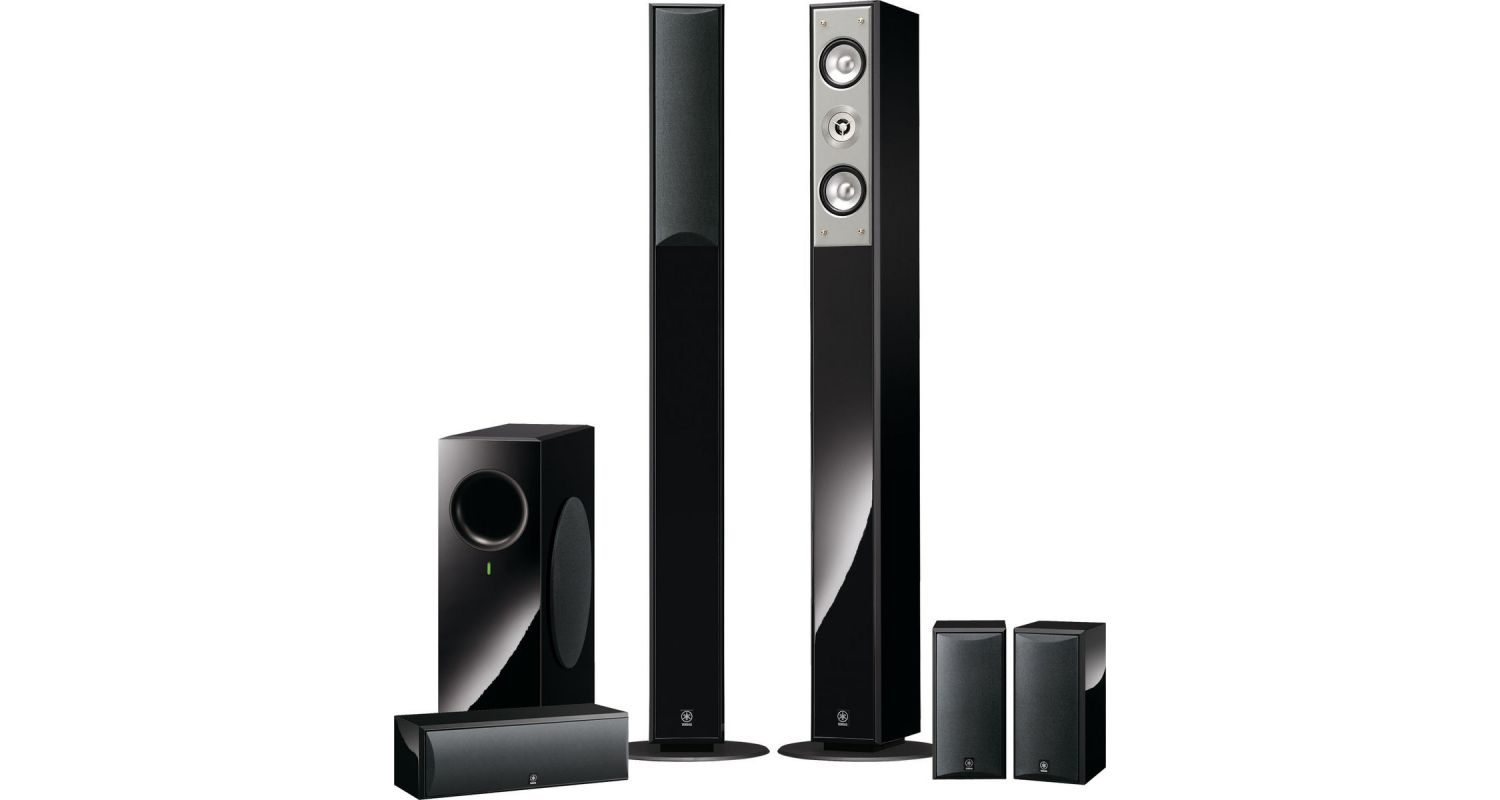 Home cinema 5.1 - Yamaha NS-PC210 Piano BK, 5.1 canales, Subwoofer 100W, Negro