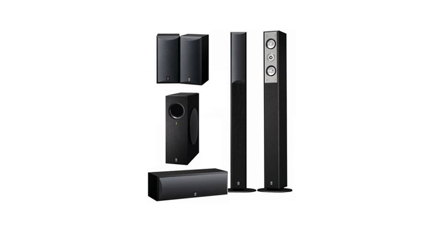 Home cinema 5.1 - Yamaha NS-PC210 Piano BK, 5.1 canales, Subwoofer 100W, Negro