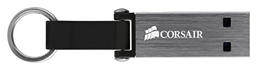 Pendrive 128 GB - Corsair Voyager Mini CMFMINI3-128GB, Llavero, Conexión USB 3.0, Plata
