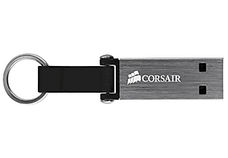 Pendrive 128 GB - Corsair Voyager Mini CMFMINI3-128GB, Llavero, Conexión USB 3.0, Plata