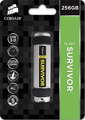 Pendrive de 256 GB - Corsair Flash Survivor V2, USB 3.0, Resistente a golpes, Resistente al agua