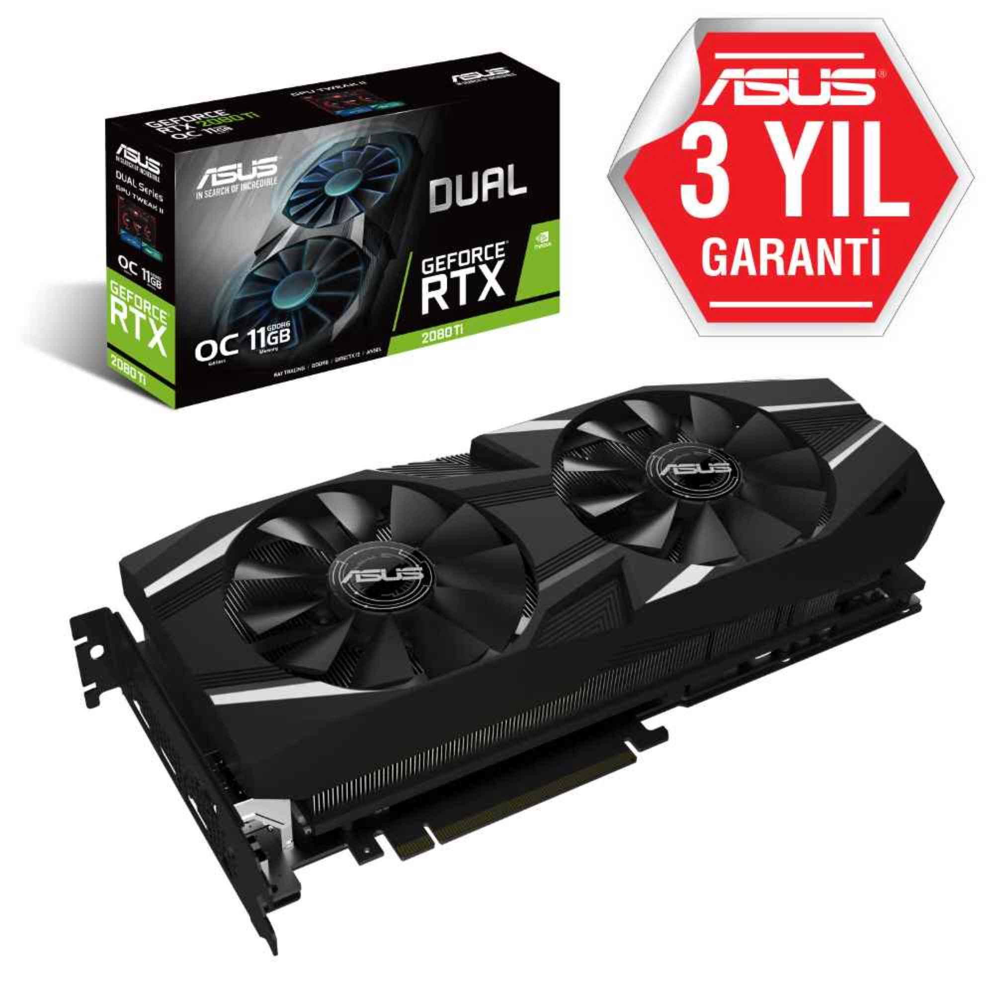 ASUS Dual GeForce RTX 2080 Ti 11GB GDDR5 Ekran Kartı Fiyat