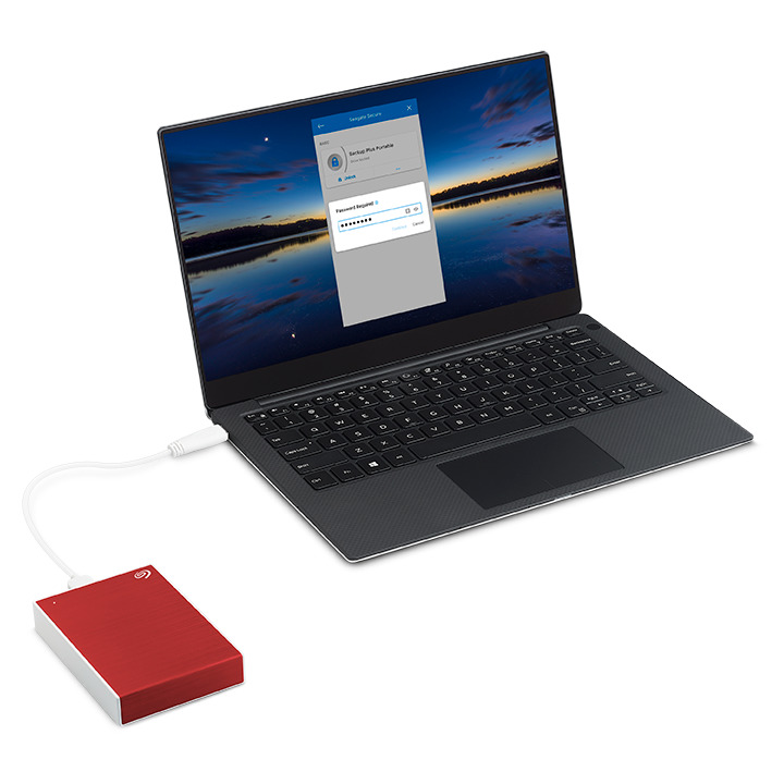 SEAGATE Backup Plus Portable Festplatte, 5 TB HDD, 2,5 Zoll, extern, Rot