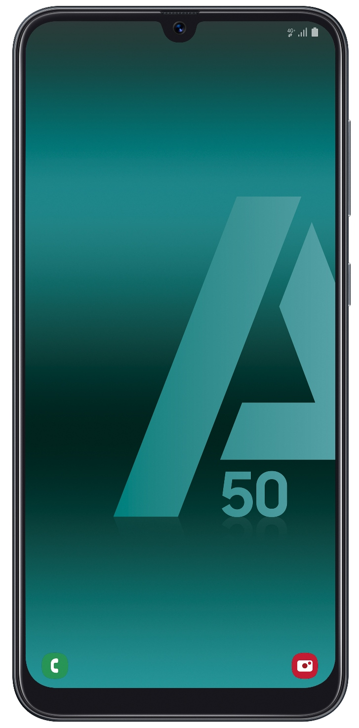 Móvil - Samsung Galaxy A50, Negro, 128 GB, 4 GB RAM, 6.4" Full HD+, Samsung Exynos, 4000 mAh, Android