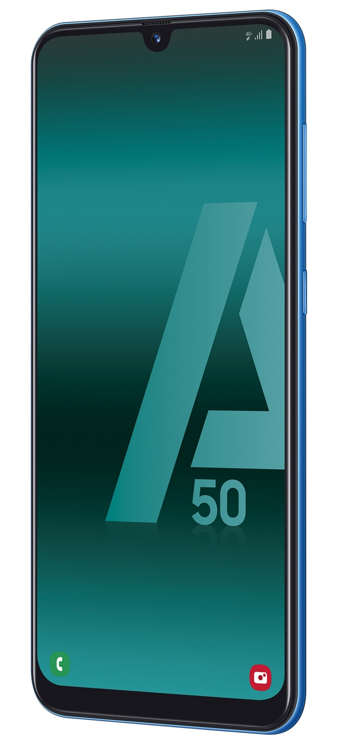 Móvil - Samsung Galaxy A50, Azul, 128 GB, 4 GB RAM, 6.4" Full HD+, Samsung Exynos, 4000 mAh, Android