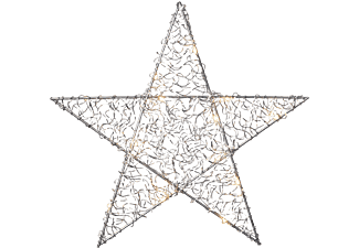 STAR TRADING STAR TRADING LOOP STAR - LED Illuminazioni natalizie - altezza 33.5 cm - Argento - Luce di Natale LED