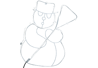 STAR TRADING Silhouette NeoLED Snowman - Lumière de Noël LED