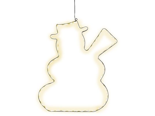 STAR TRADING Silhouette Lumiwall Snowman - Luce di Natale LED
