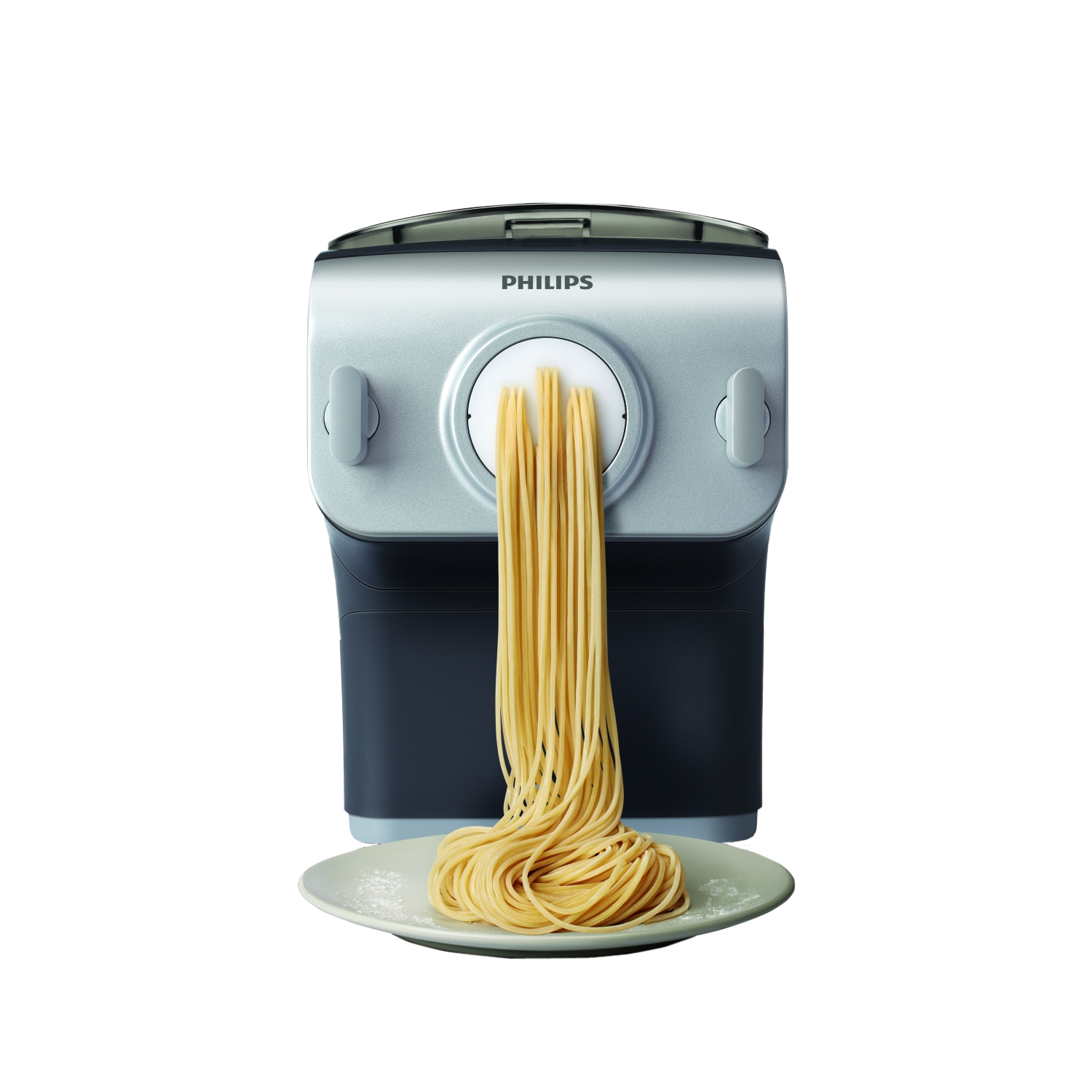 PHILIPS Pastamaker HR2358/12 für frische selbstgemachte Pasta in 10 Minuten, 8 Formen, Wiegefunktion