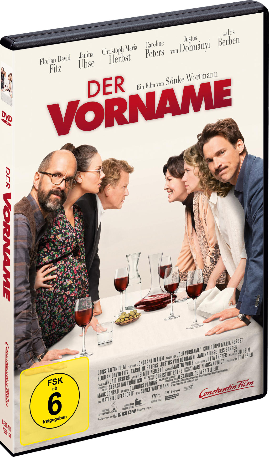 DVD-Hülle mit einer Gruppe von Menschen um einen Tisch.