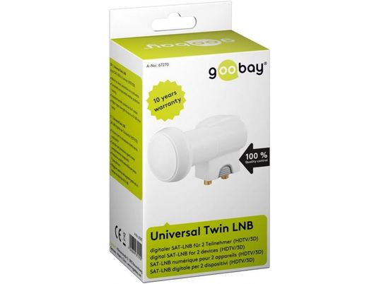 GOOBAY Universal - Twin LNB (Bianco/Grigio)