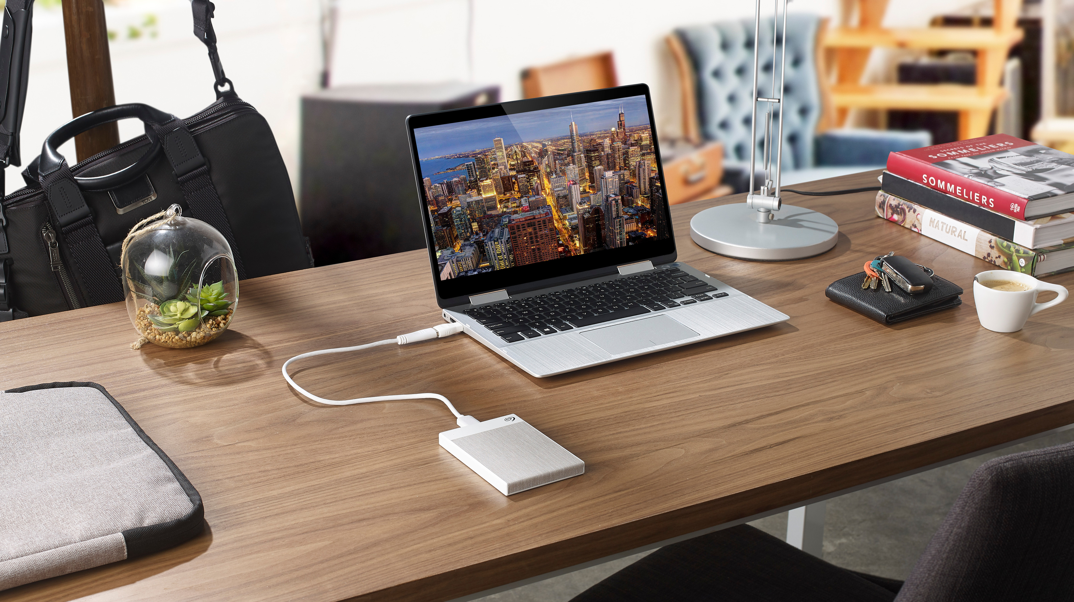 SEAGATE Backup Plus Ultra Touch Festplatte, 1 TB HDD, 2,5 Zoll, extern, Weiß