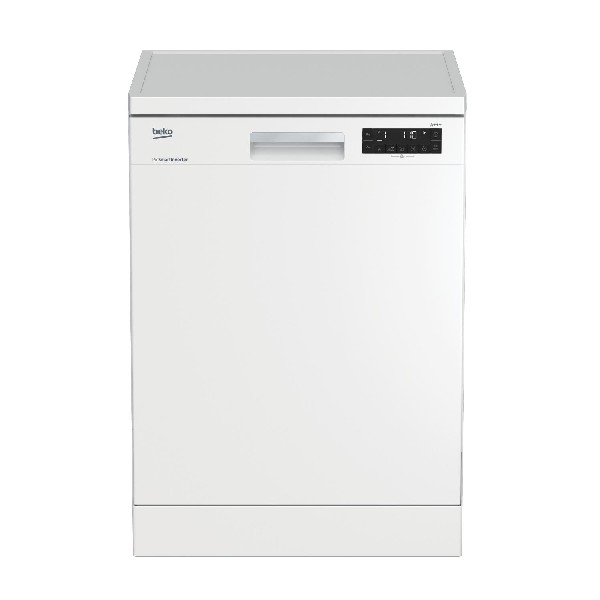 Lavavajillas - Beko DFN28432W, 9.5 l, Libre instalación, 14 servicios, 9 programas, 59.8 cm, Blanco