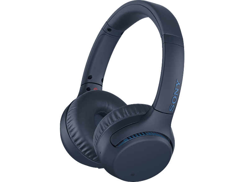 SONY WH-XB700, On-ear Kopfhörer Bluetooth Blau