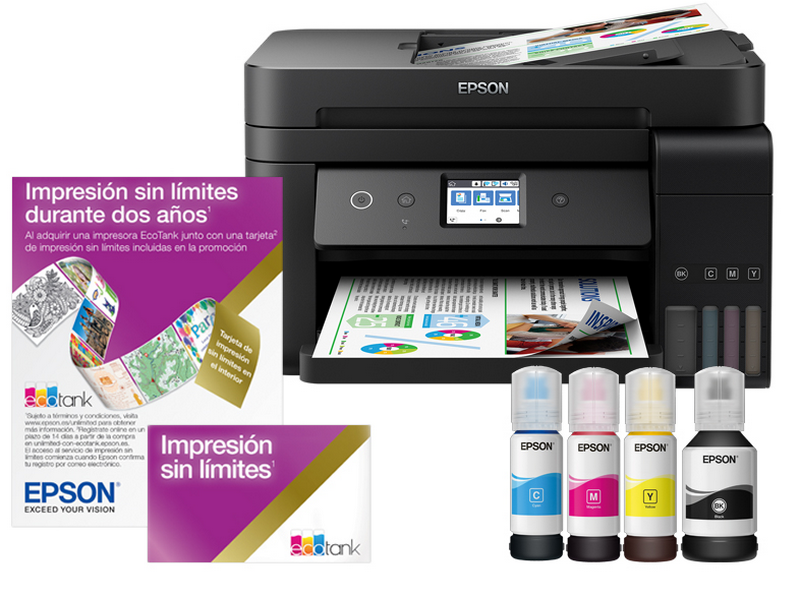 Impresora multifunción - Epson EcoTank ET-2600 + Tarjeta de Impresión sin Limites