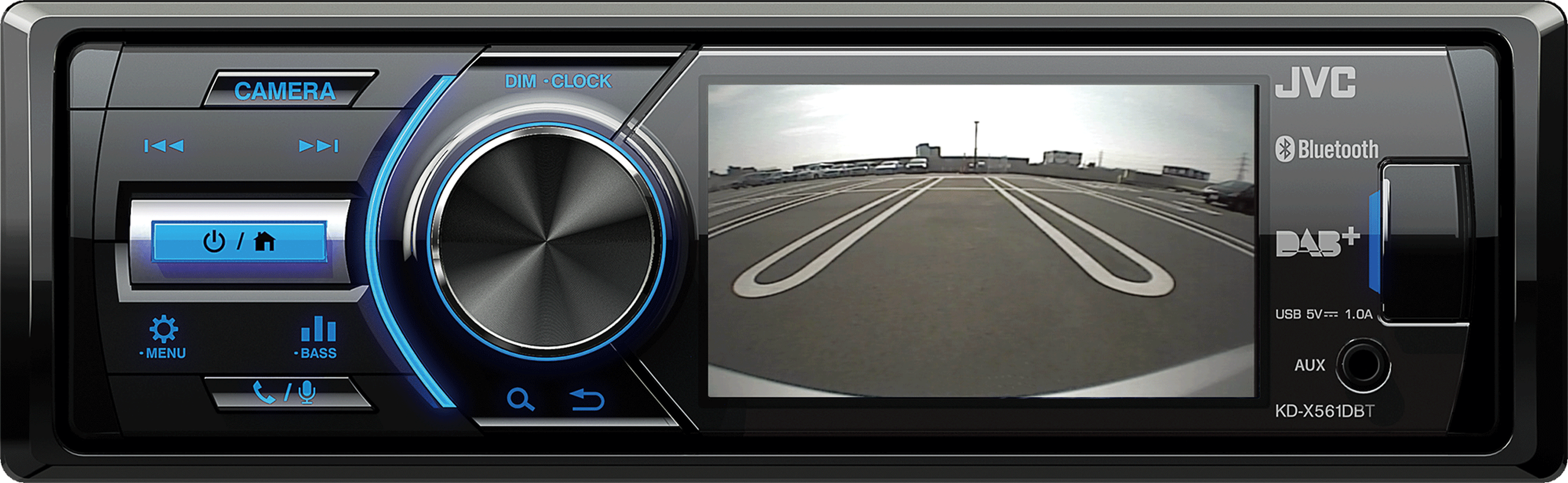 Autoradio JVC KD-X561DBT - Écran 3" TFT - Bluetooth - DAB+ - Noir - Sans Antenne