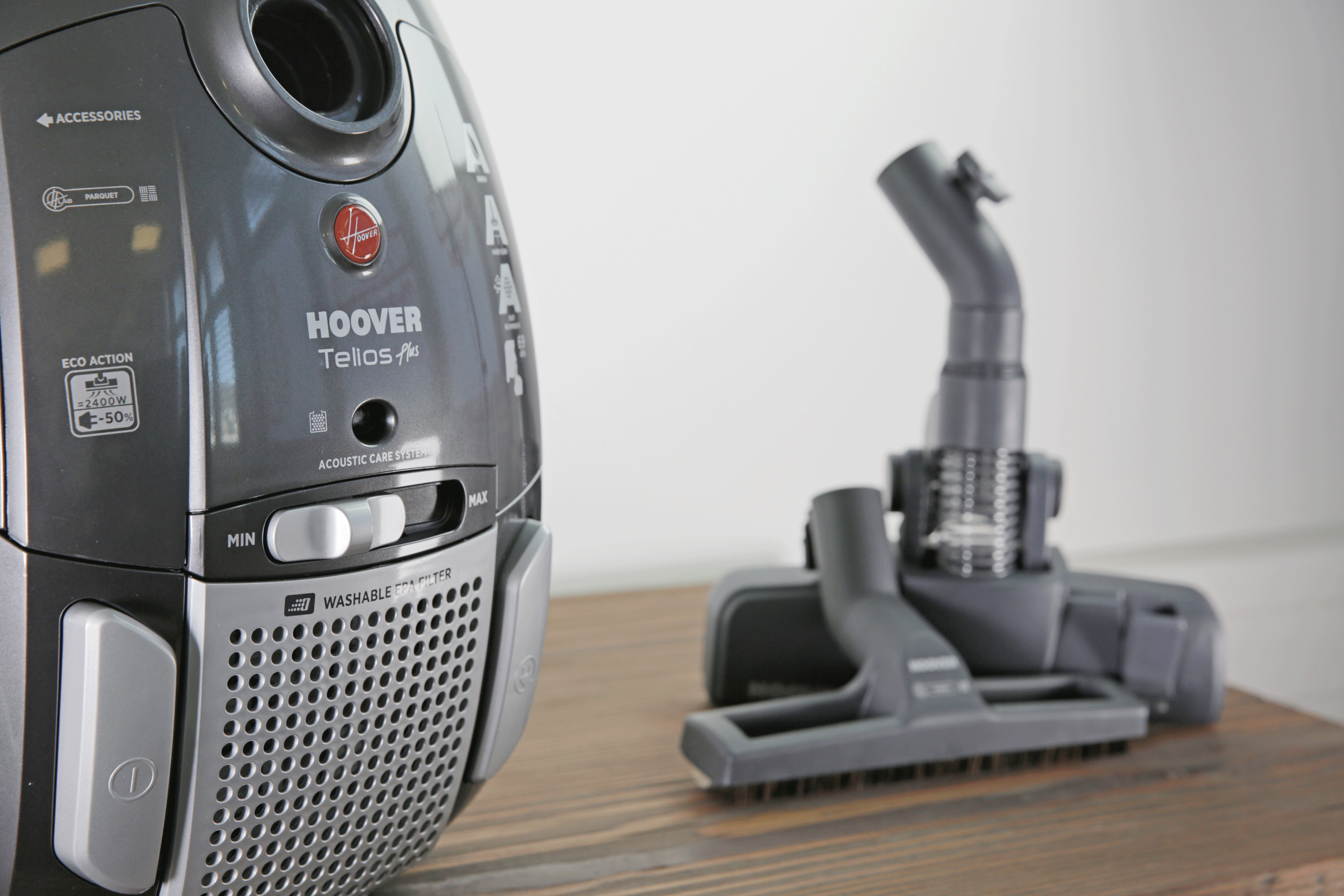 HOOVER TE22PAR 021 - Aspirapolvere (Grigio/Rosso, con la borsa)