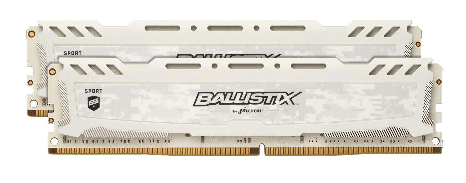 BALLISTIX Sport LT 16 GB (2 x 8 GB) Kit 3000 DIMM SR weiß Arbeitsspeicher 16 GB DDR4