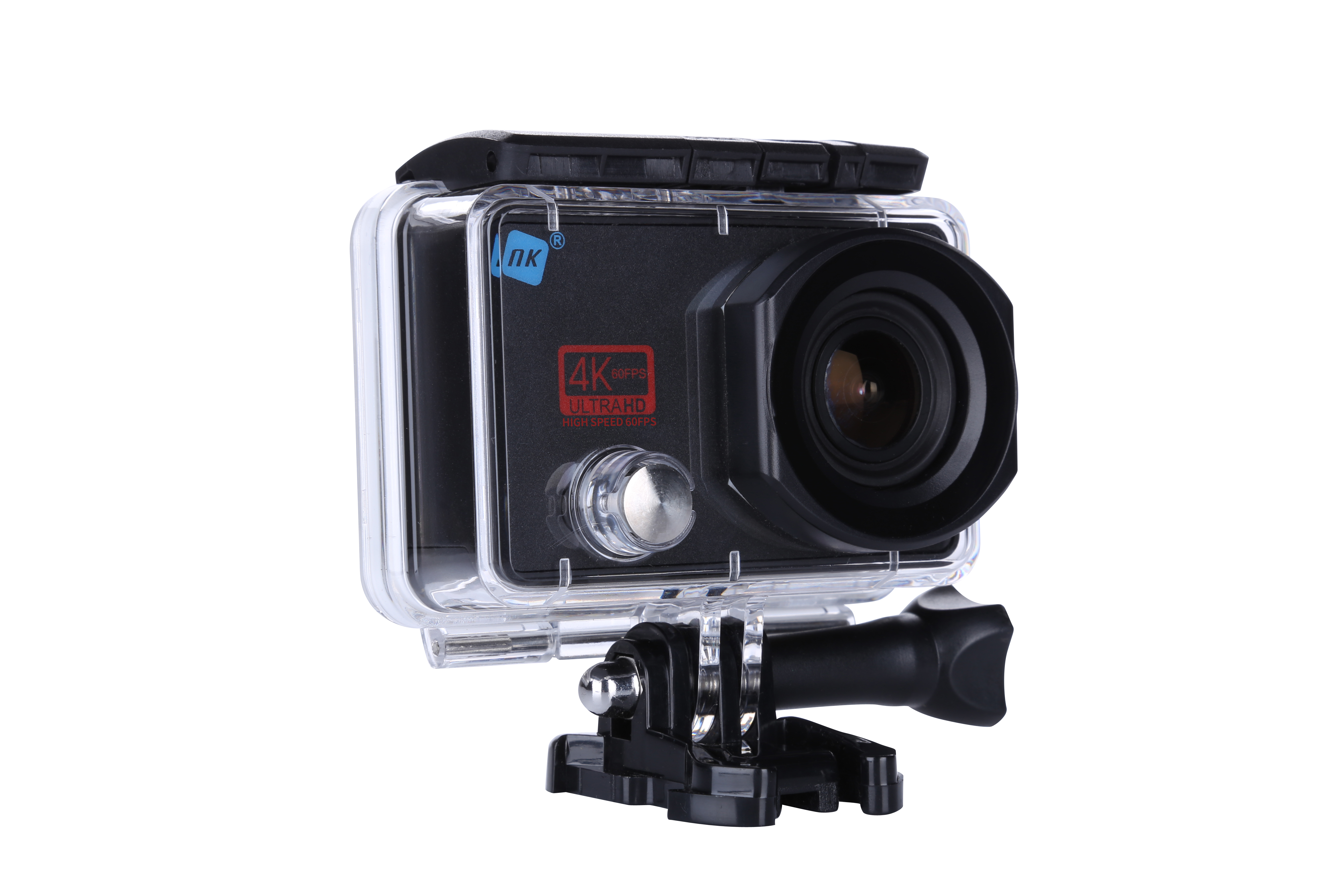 Cámara deportiva - NK Gamma Ultra HD, 4K 60 fps, 16 MP, Wi-Fi, HDMI, Impermeable, Negro