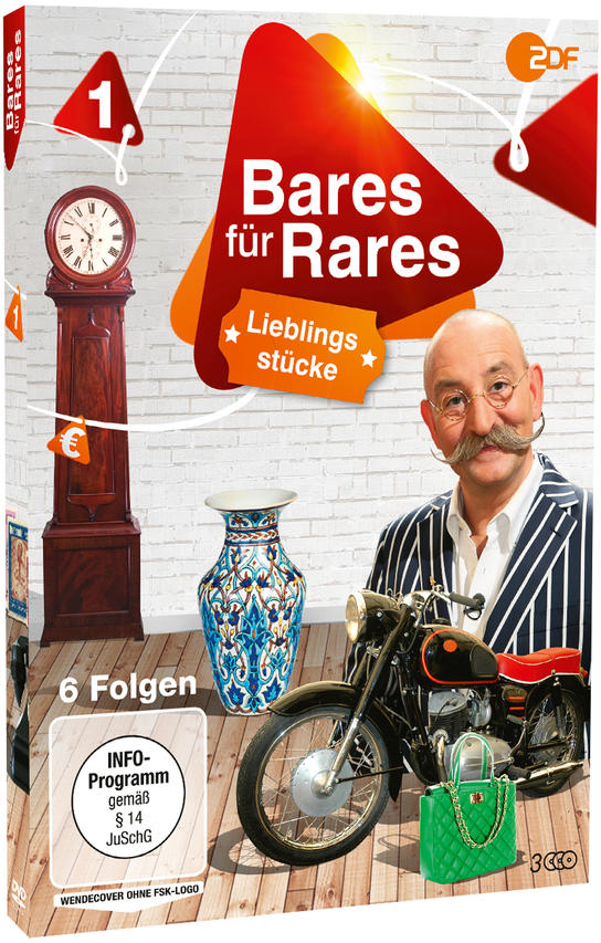 DVD-Cover mit einem Mann in gestreifter Jacke, einer Uhr und einem Motorrad.
