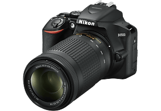 NIKON D3500 + 18-55MM + 70-300MM - Spiegelreflexkamera (Fotoauflösung: 24.2 MP) Schwarz