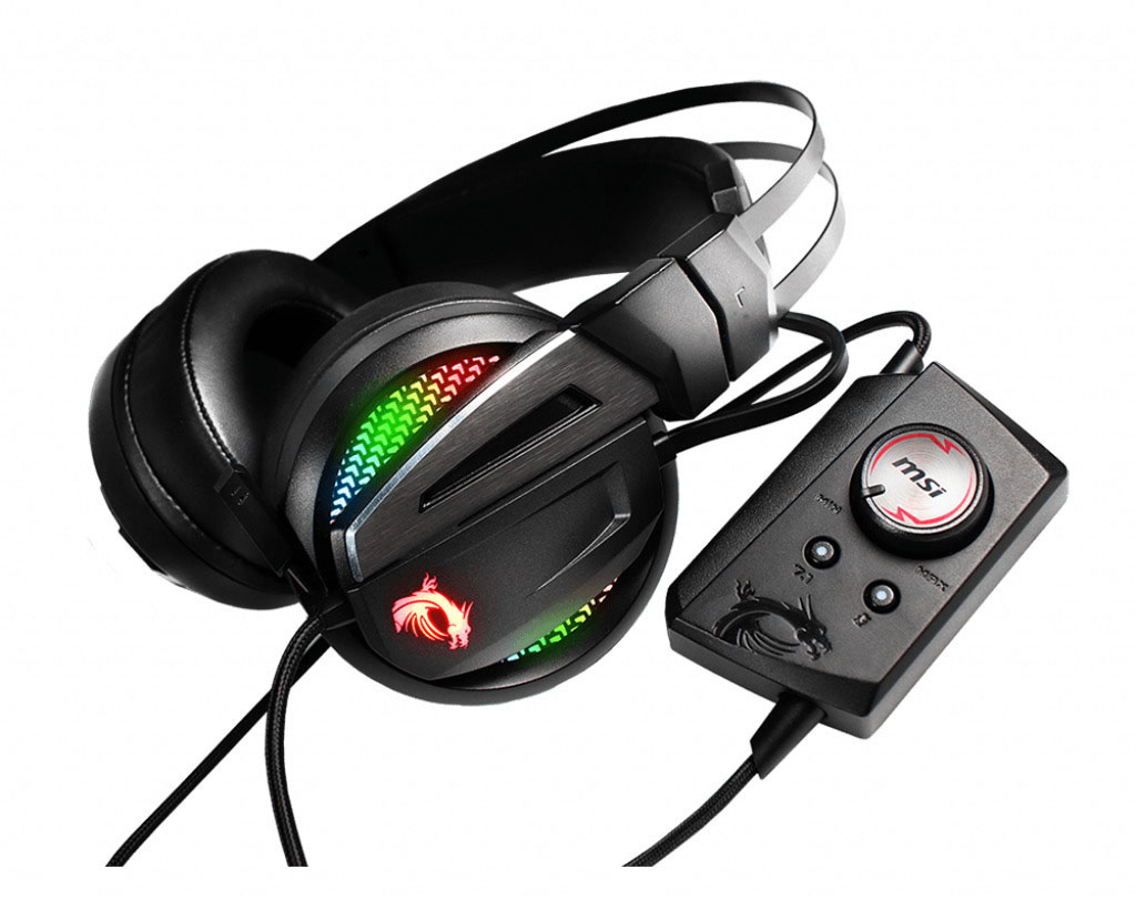 MSI Immerse GH70, Over-ear Gaming Headset Schwarz