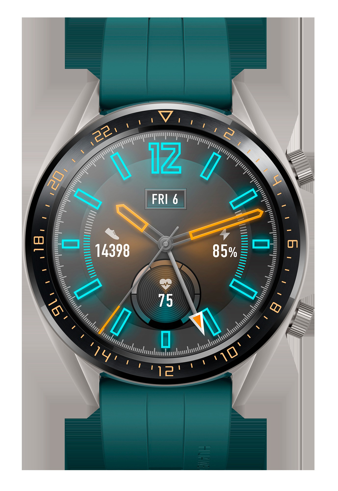 HUAWEI Watch GT Active Smartwatch Metall Fluorelastomer, 140-210 mm, Dark Green