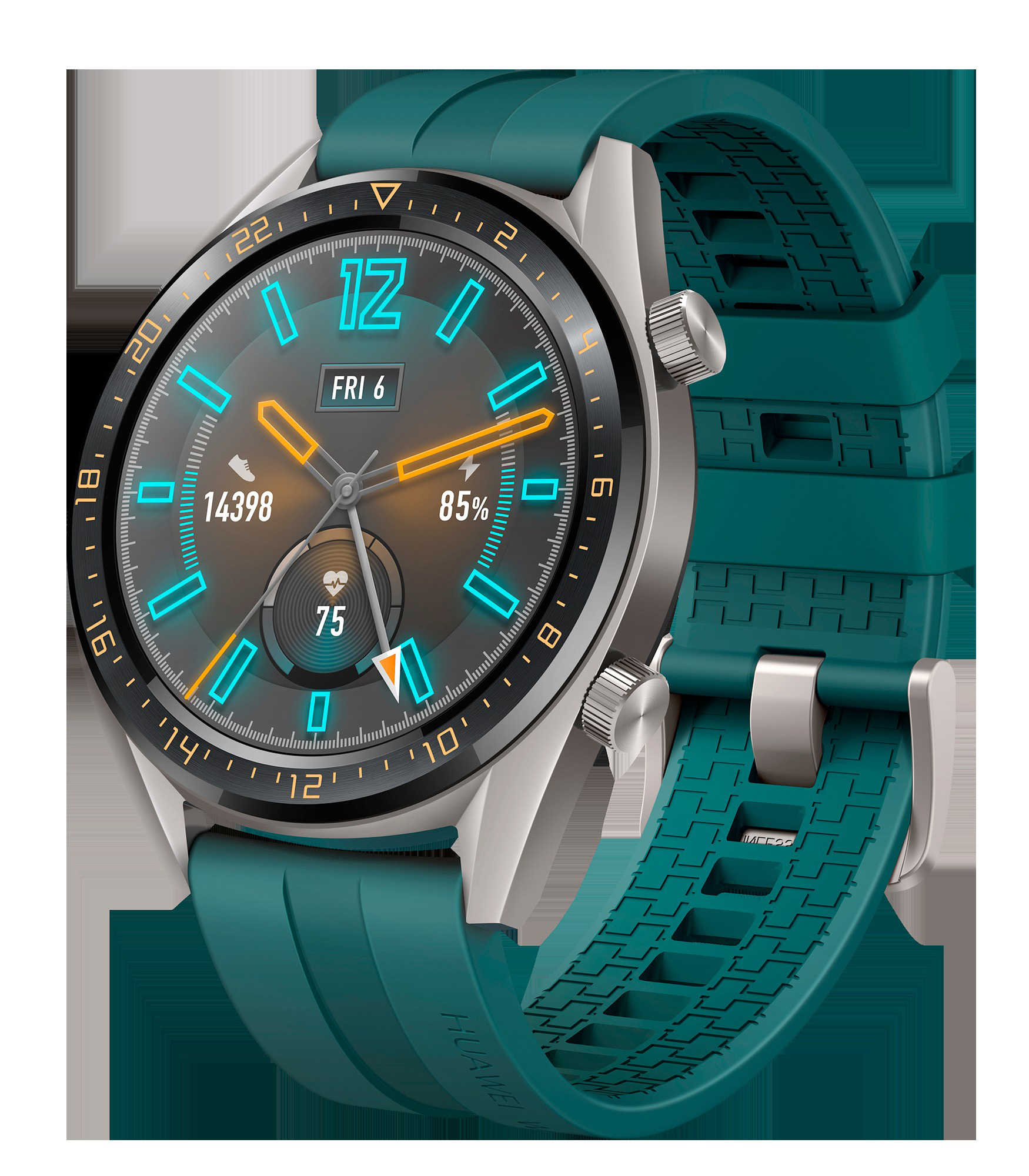 HUAWEI Watch GT Active Smartwatch Metall Fluorelastomer, 140-210 mm, Dark Green