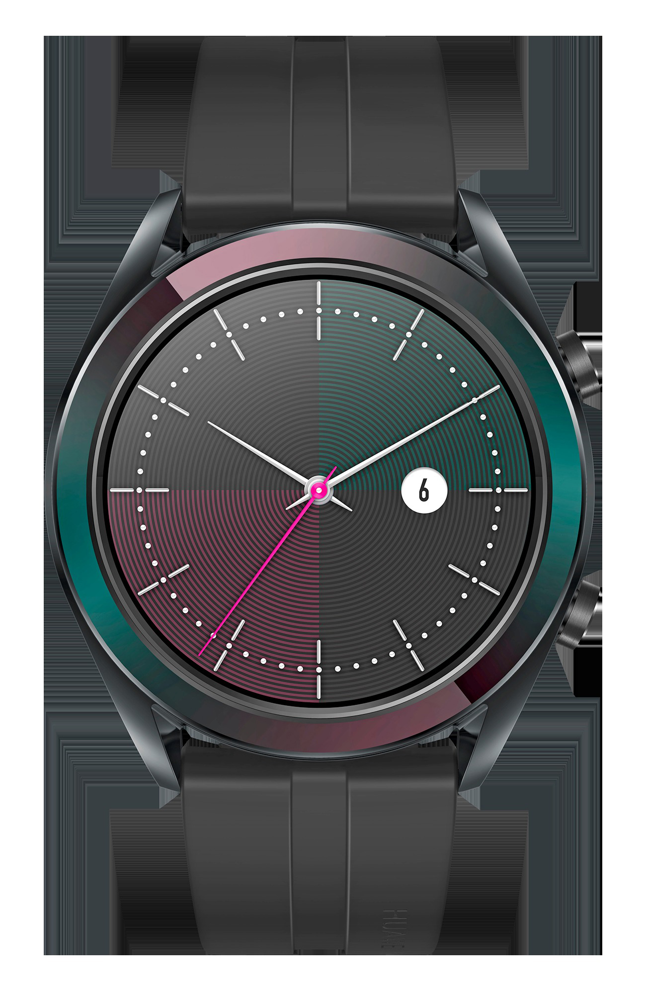HUAWEI Watch GT Elegant Smartwatch Metall Fluorelastomer, 130-190 mm, Schwarz