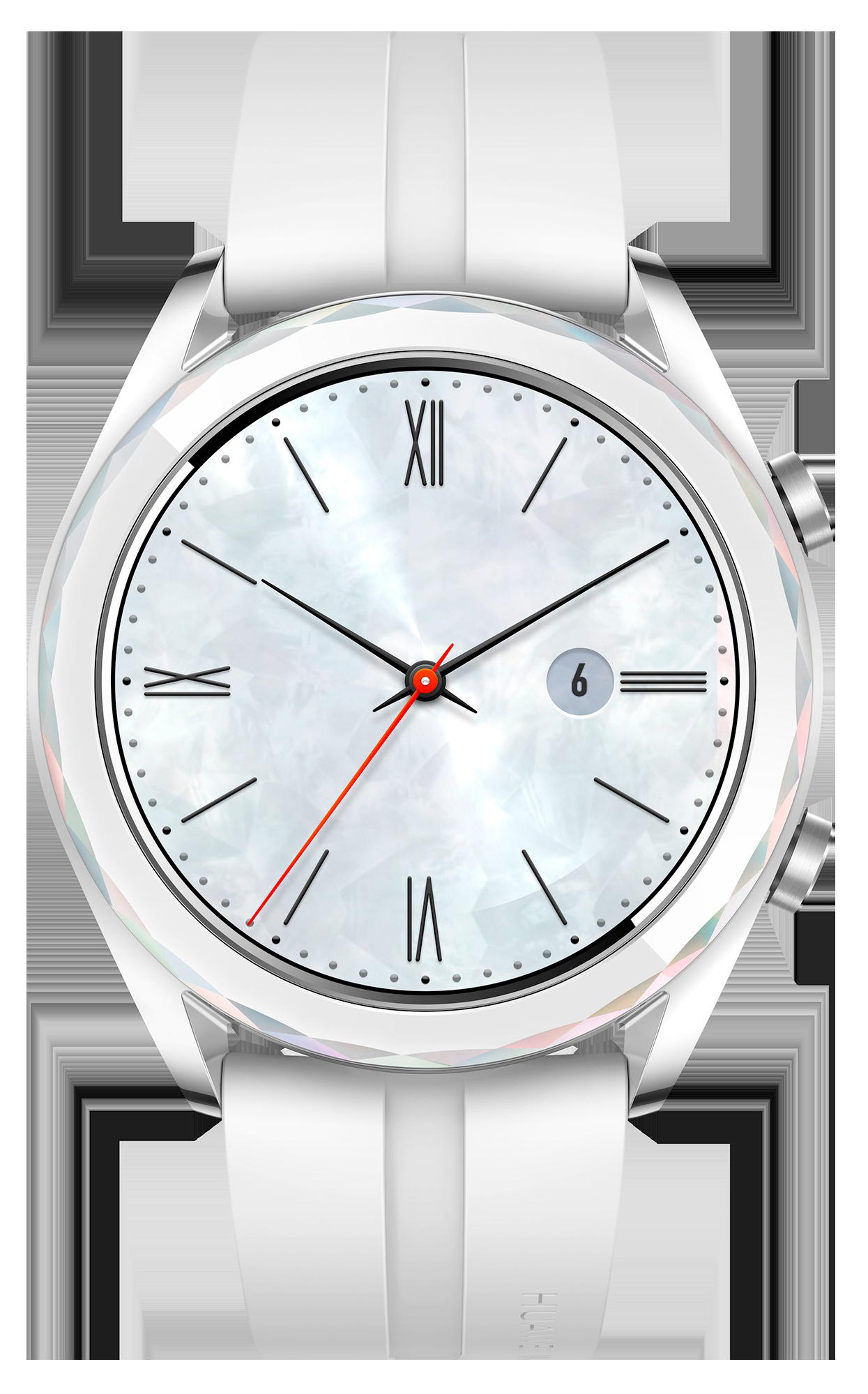 HUAWEI Watch GT Elegant Smartwatch Metall Fluorelastomer, 130-190 mm, Weiß