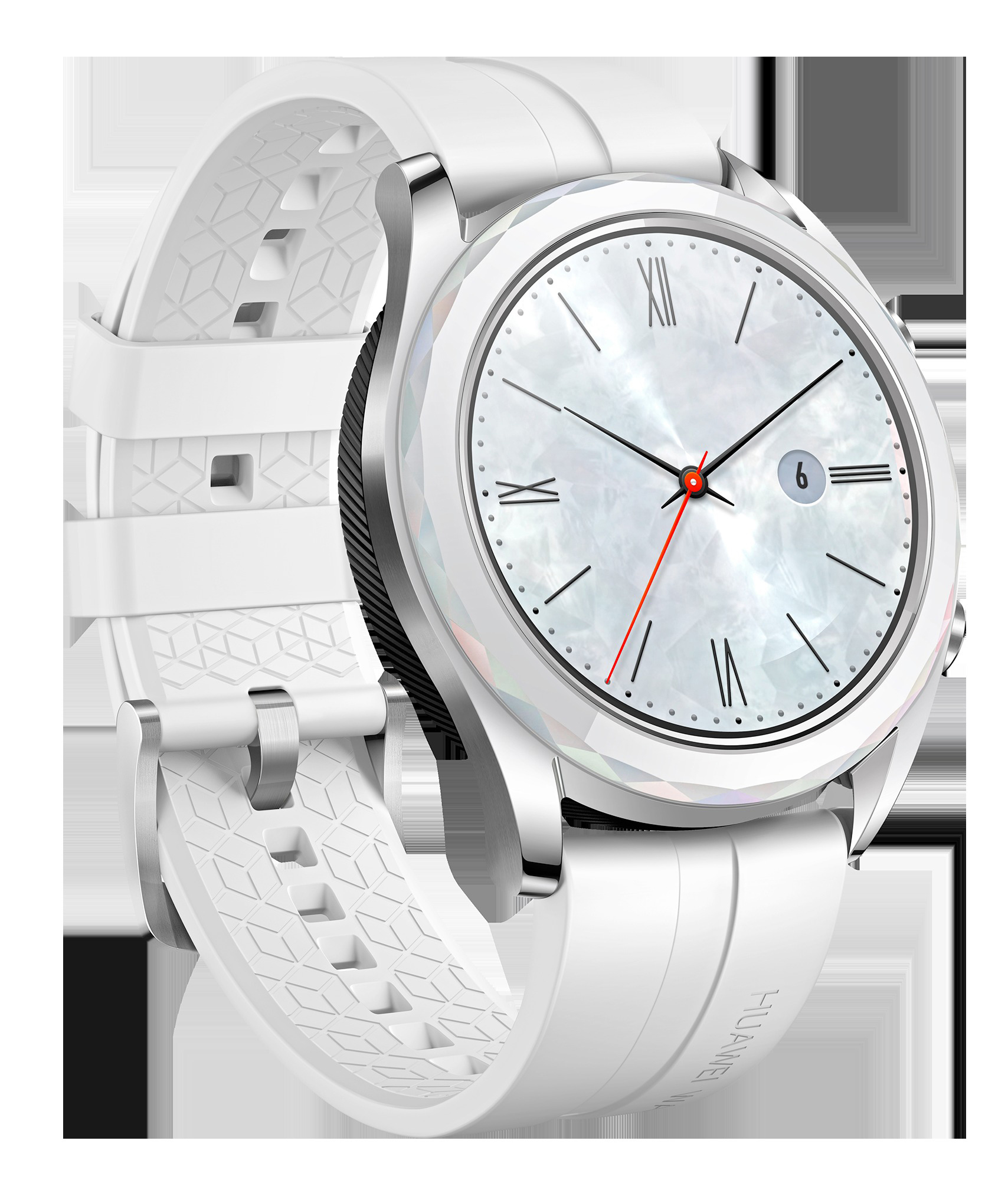 HUAWEI Watch GT Elegant Smartwatch Metall Fluorelastomer, 130-190 mm, Weiß