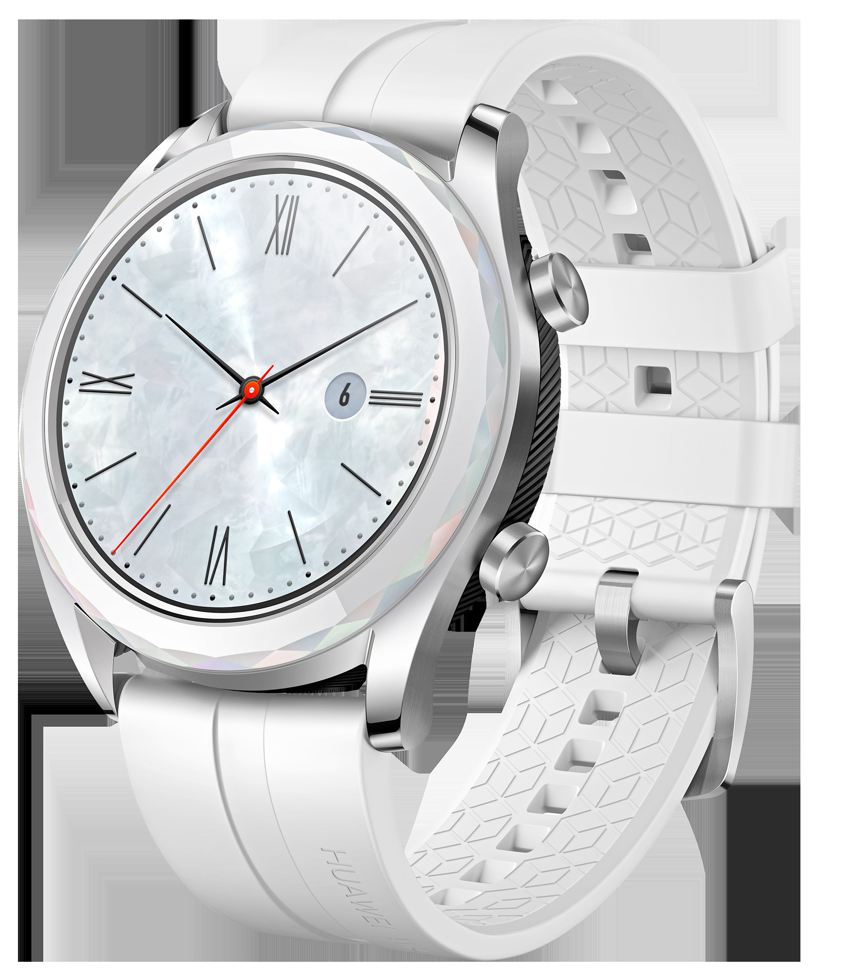 HUAWEI Watch GT Elegant Smartwatch Metall Fluorelastomer, 130-190 mm, Weiß