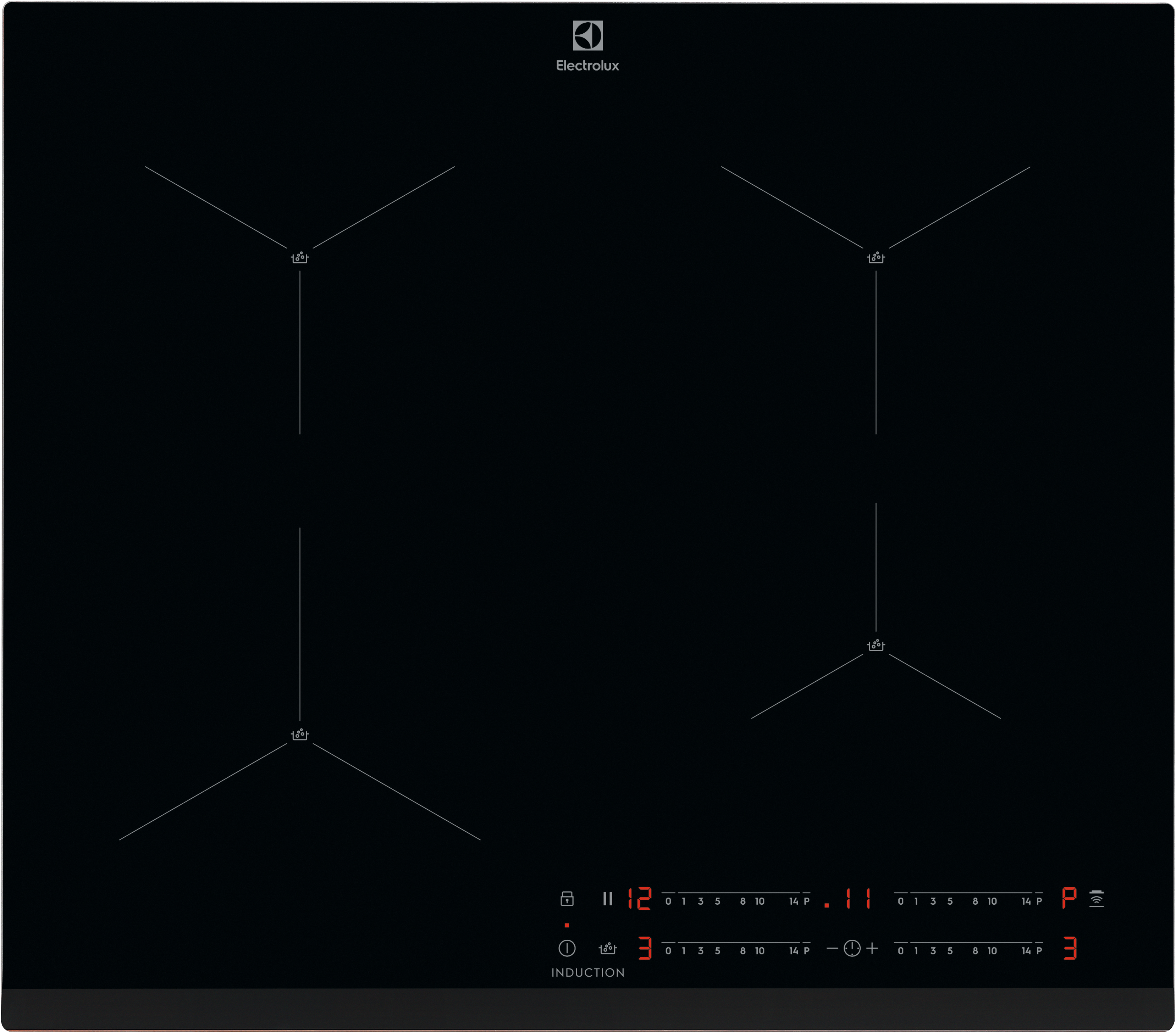 ELECTROLUX EIS62443 SenseBoil beépíthető indukciós főzőlap, Hob2Hood, 60 cm