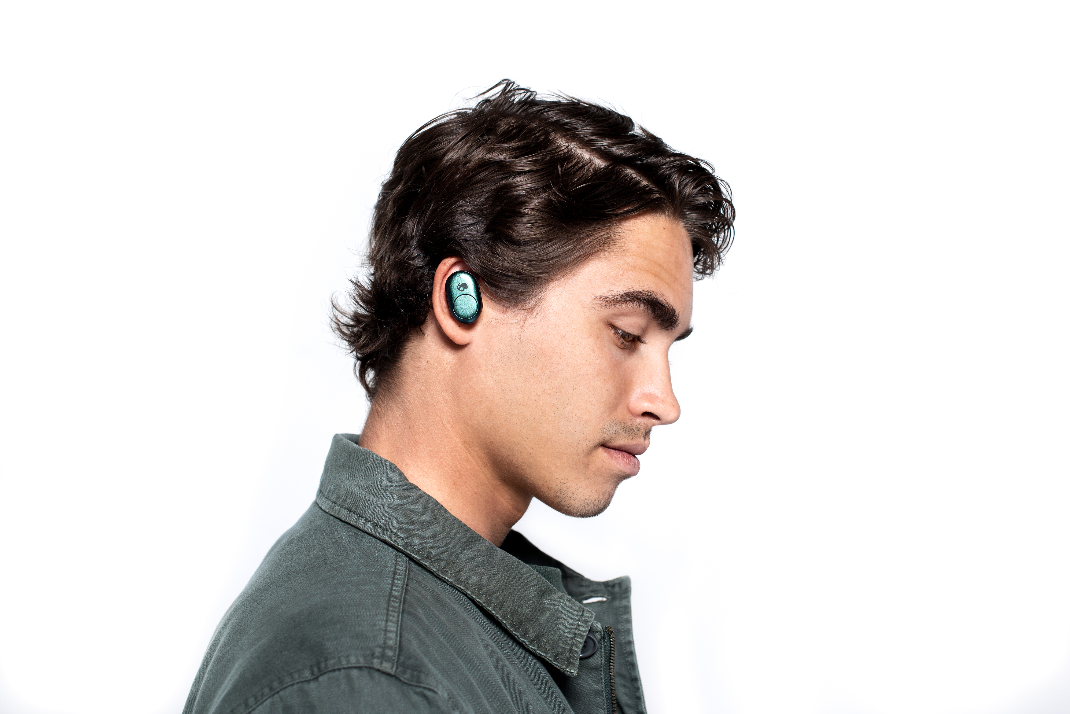 SKULLCANDY Push, In-ear Kopfhörer Bluetooth Dunkelgrün