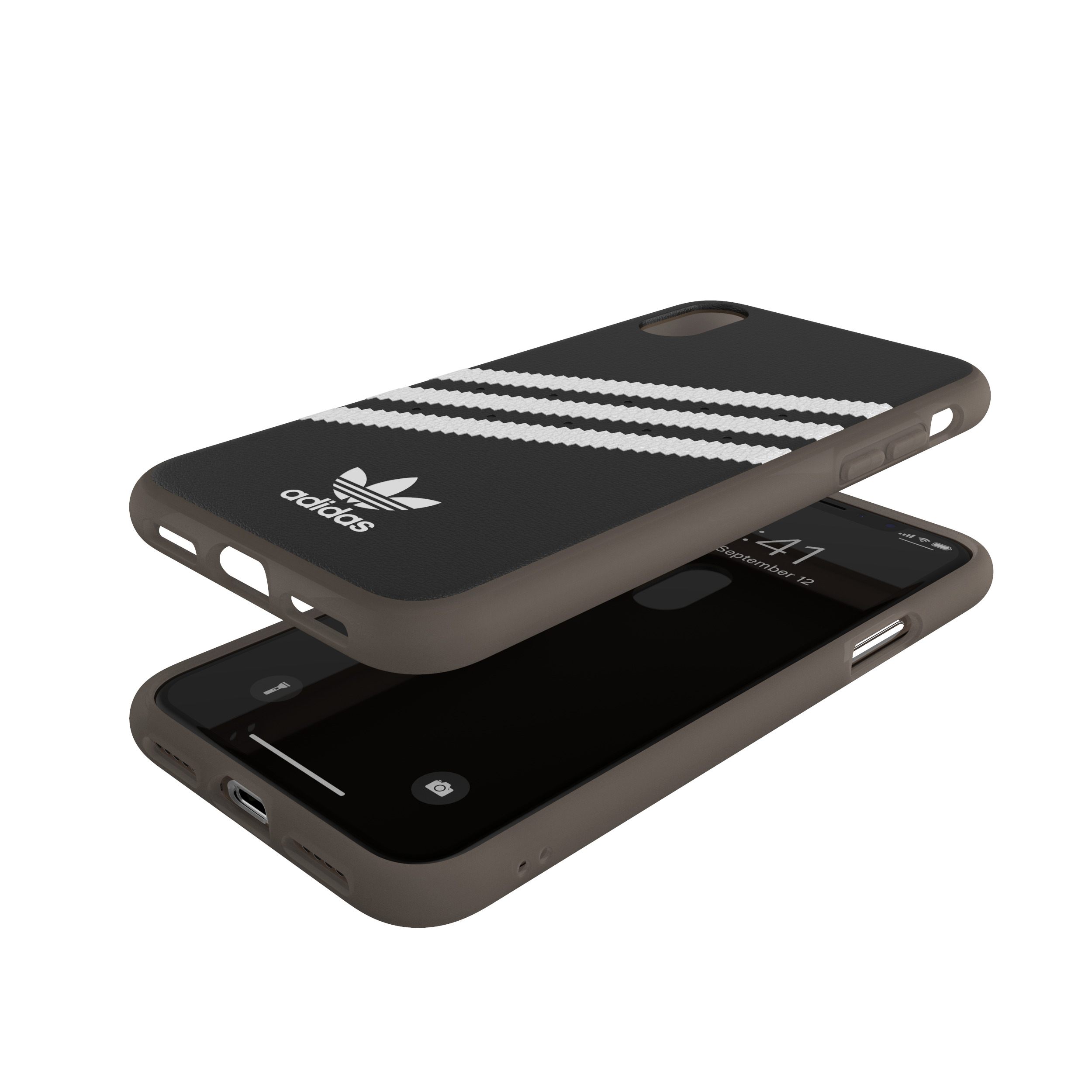 ADIDAS ORIGINALS Moulded Case, Backcover, Apple, iPhone X, iPhone XS, Schwarz/Weiß