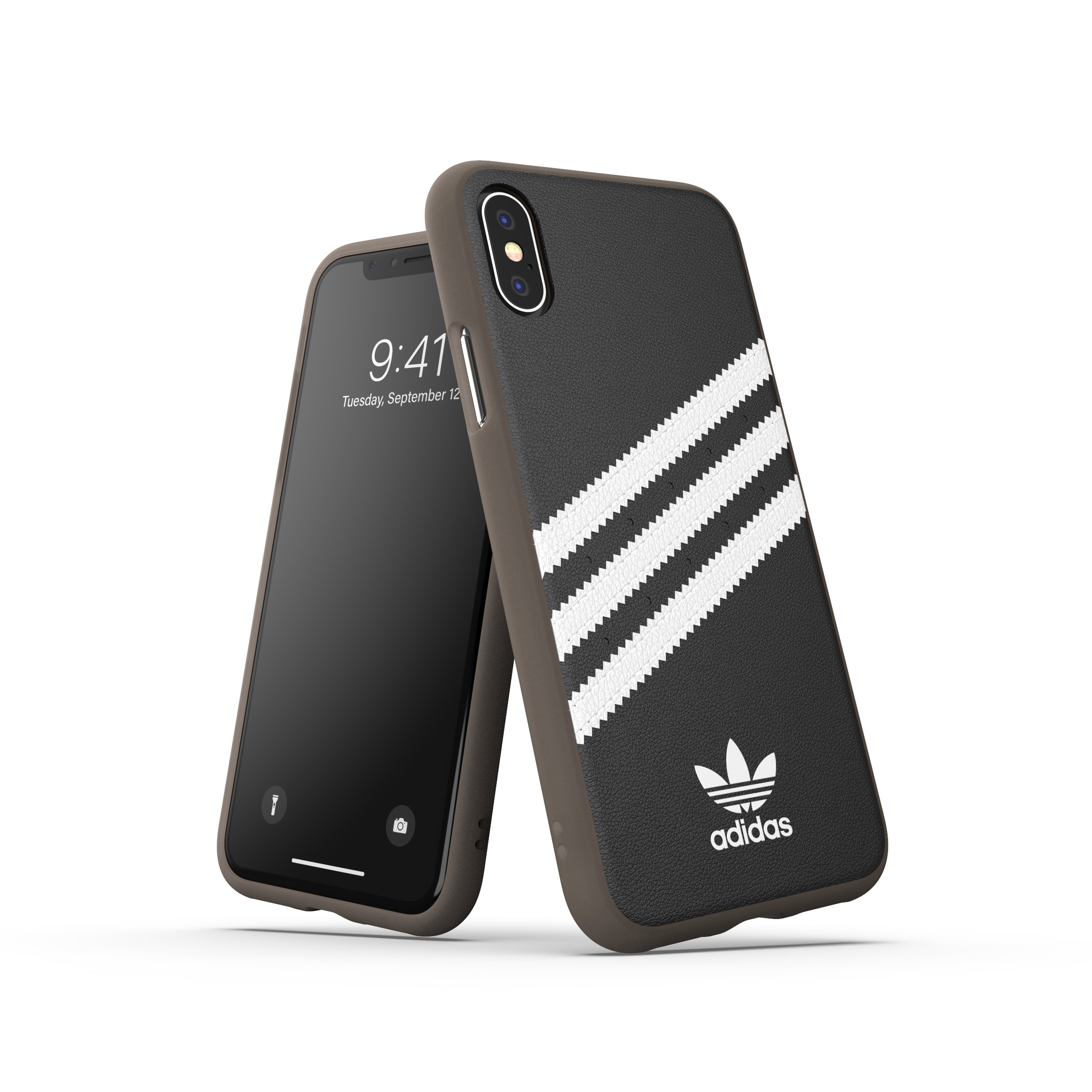 ADIDAS ORIGINALS Moulded Case, Backcover, Apple, iPhone X, iPhone XS, Schwarz/Weiß