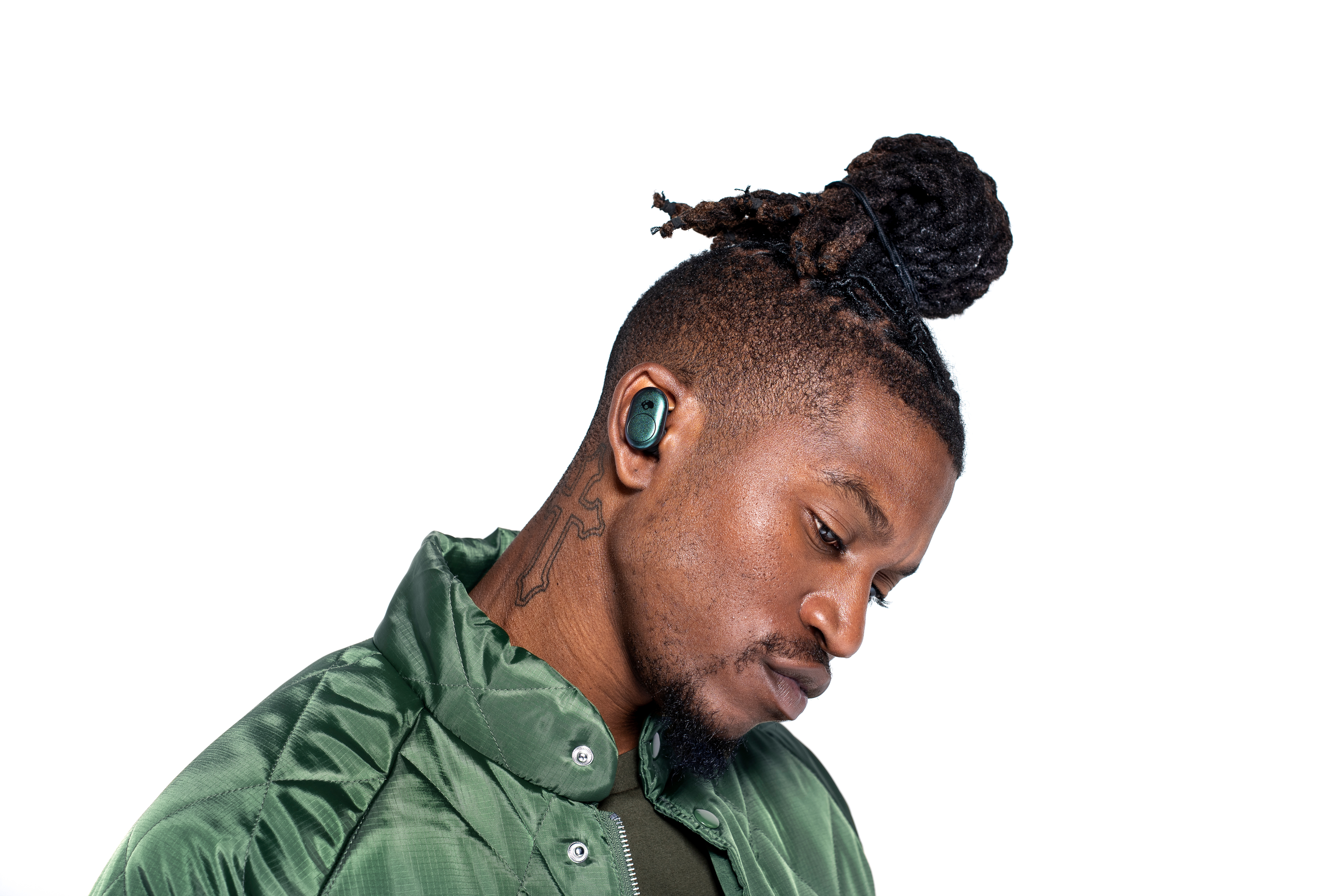 SKULLCANDY Push, In-ear Kopfhörer Bluetooth Dunkelgrün