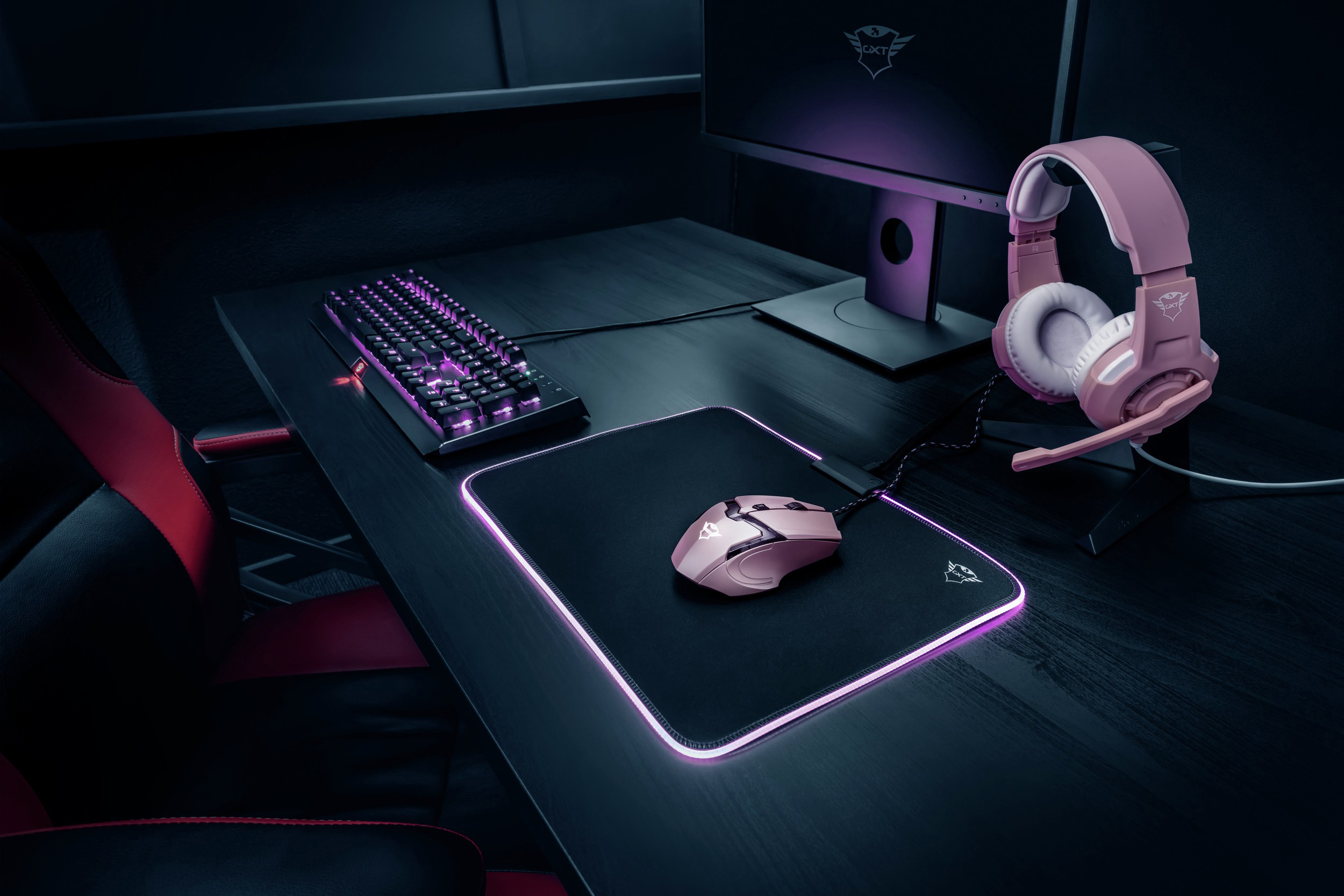 TRUST Gaming GXT 101P Gav Gaming-Maus, Rosa