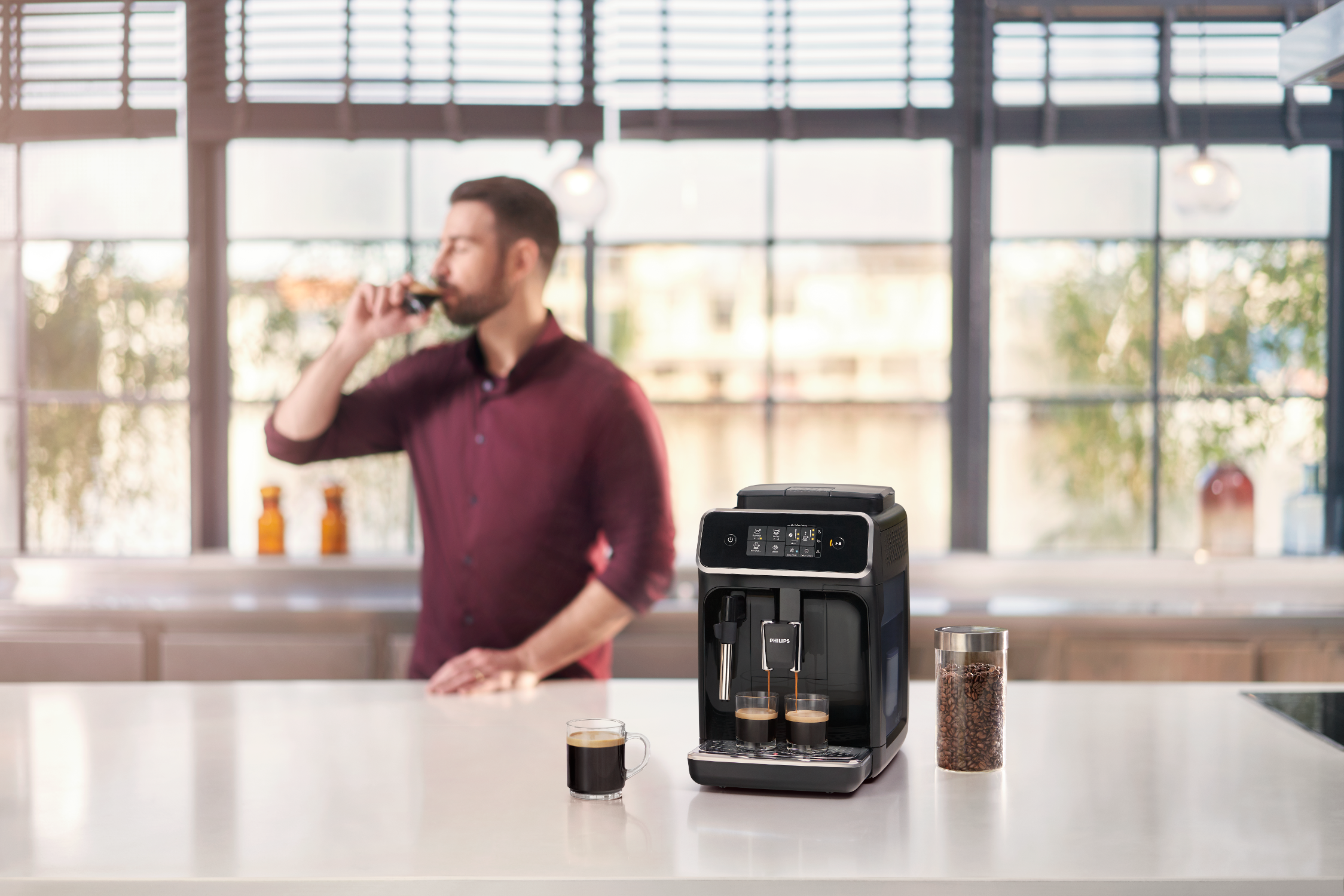 PHILIPS  Machine expresso Series 2200 (EP2221/40) - Machine expresso full automatique - Noir