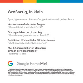 GOOGLE Home Mini  Smart Speaker, Kreide