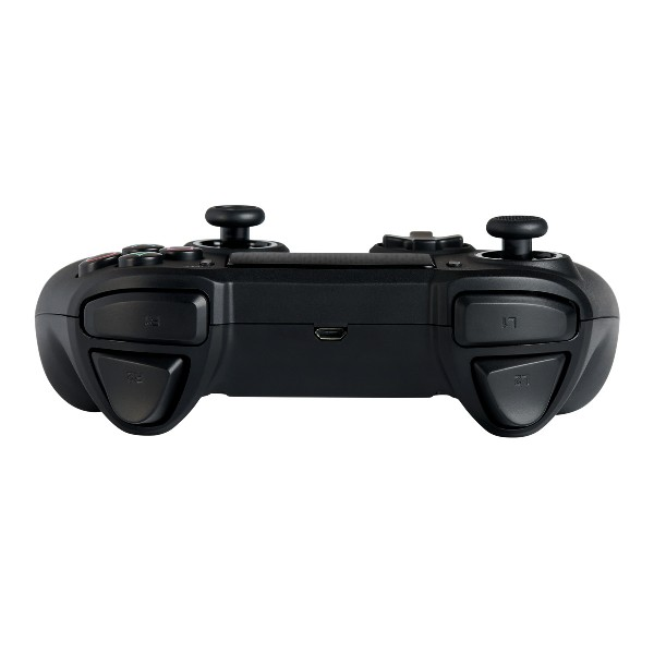 Controlador negro, vista inferior.