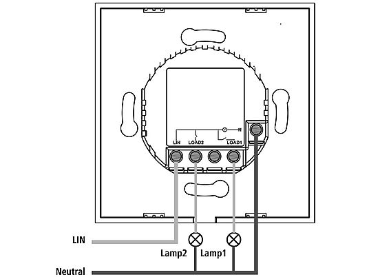 HAMA Wall Switch - Interrupteur de lumière (Blanc)