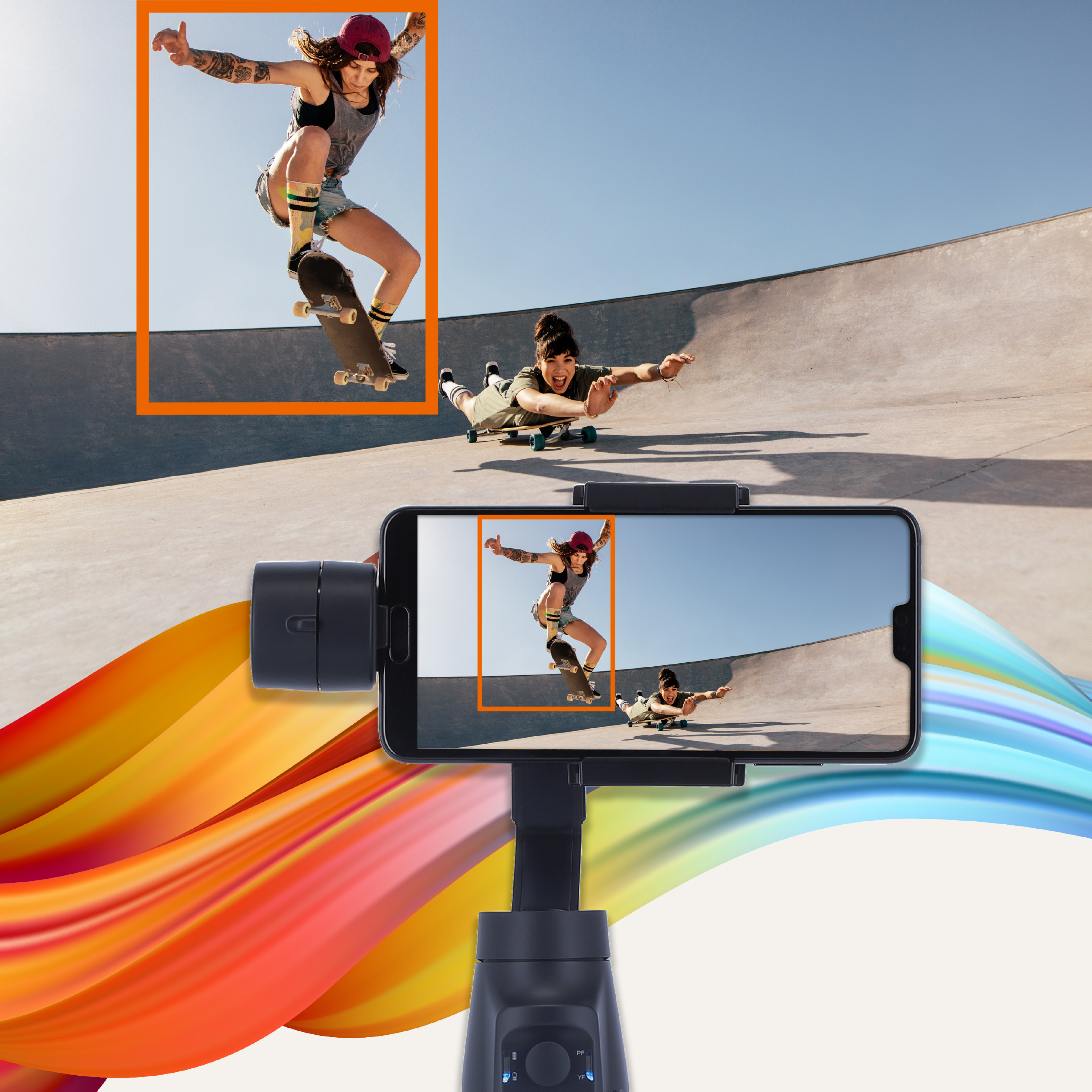 ROLLEI GO! Smartphone Gimbal Gimbal, Schwarz