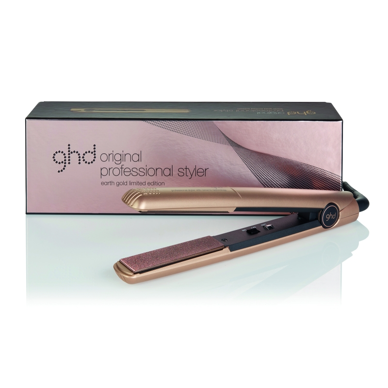 Plancha de pelo - GHD Original Styler Earth Gold Edition, Tecnología DualZone, 185º