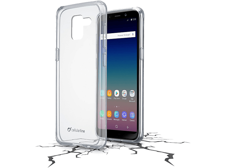 CELLULARLINE Cover Clear Duo Galaxy J6 (2018) Transparant (CLEARDUOGALJ6PL18T)