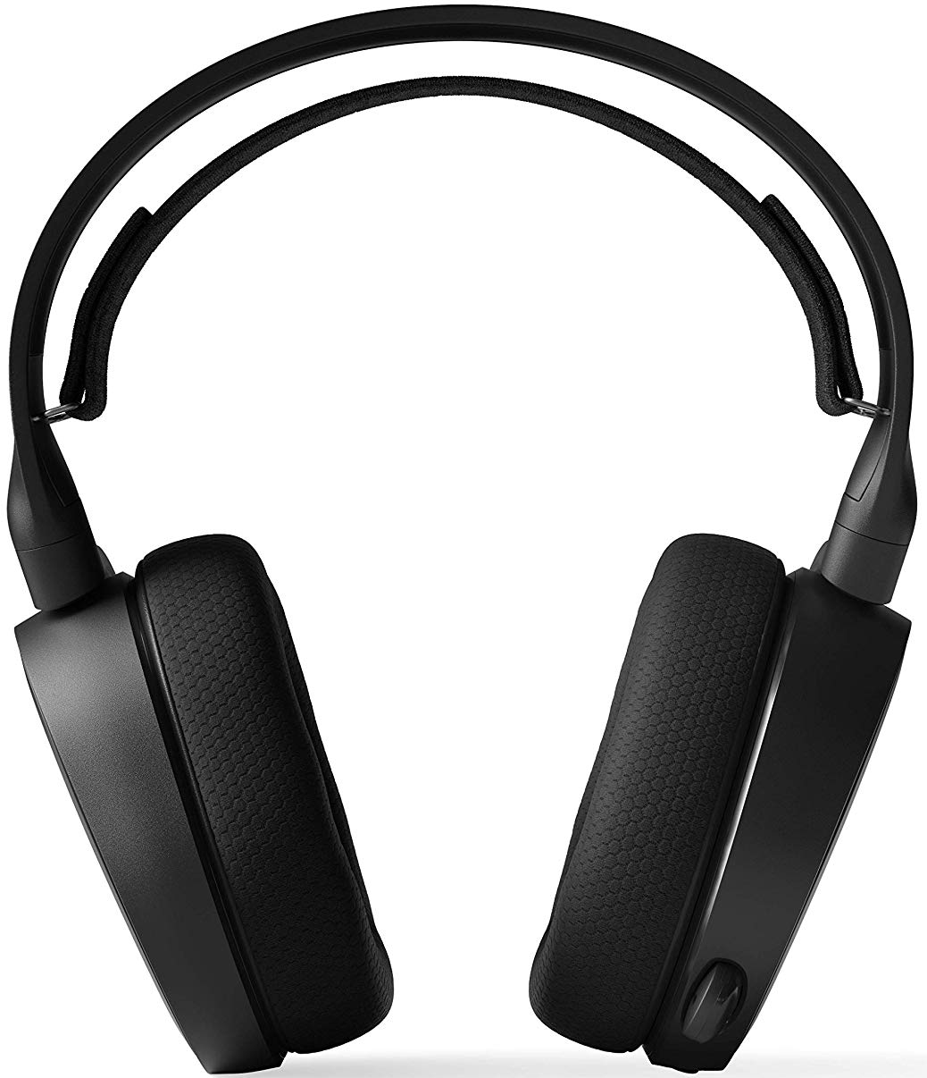 Schwarze Over-Ear-Kopfhörer. Das Kopfband ist gebogen und die Ohrmuscheln sind gepolstert.