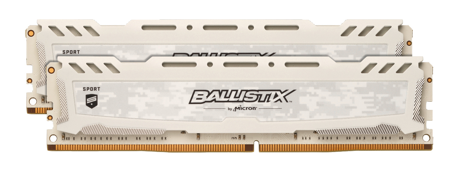 BALLISTIX Sport LT 16 GB (2 x 8 GB) Kit 3000 DIMM SR weiß Arbeitsspeicher 16 GB DDR4