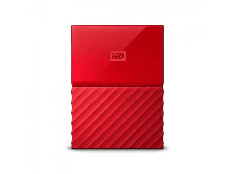 Disco duro externo 2 TB - WD My Passport, Portátil, HDD, USB 3.0, Para Windows y Mac, 2.5", Rojo