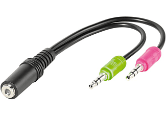 Cable - Vivanco, Adaptador auricular a ordenador , jack 3.5 mm