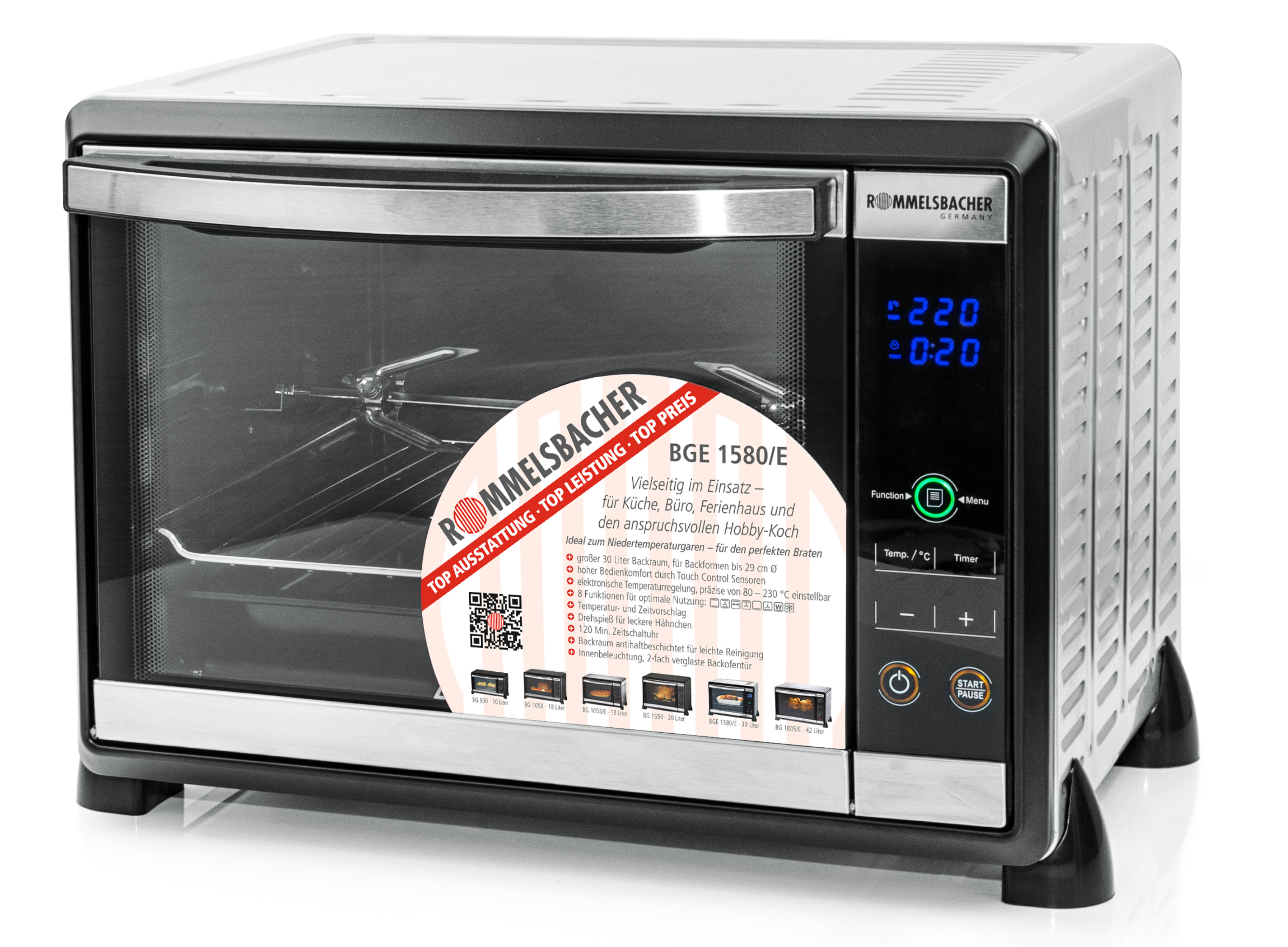 ROMMELSBACHER AK 2099/E - Acier inoxydable - Comptoir - Plaque scellée